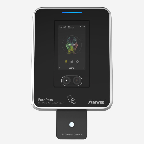 RELOJ CHECADOR FACIAL CON SENSOR DE TEMPERATURA / FACEPASS 7 IRT ANVIZ